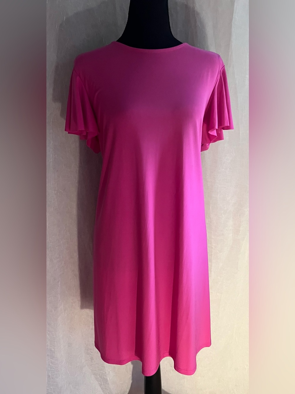Bright pink Flutter Sleeve Dress
